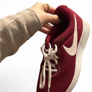 Nike Women's Burgundy and White Sneakers